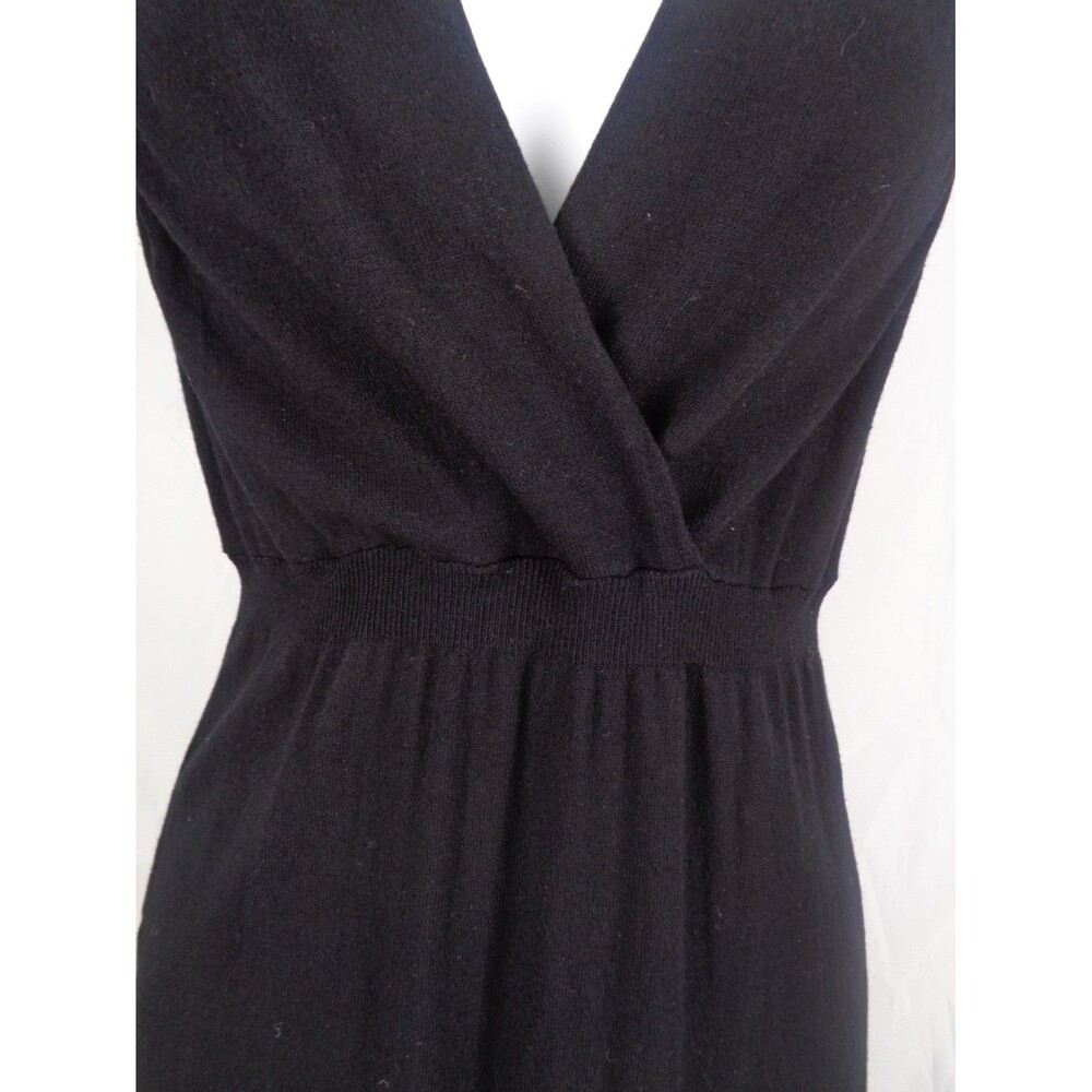 Desigual Black Knit Applique Dress Size Small Floral Starburst Embroidered - Picture 9 of 16